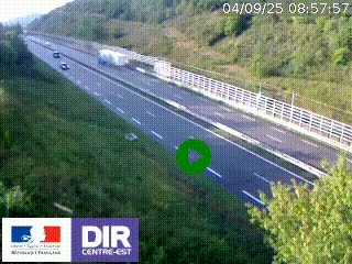 <h2>Webcam au niveau du col de Bois Clair à hauteur de Cluny sur la N79. Vue orientée vers Mâcon</h2>