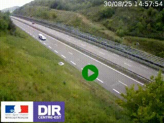 <h2>Webcam au niveau du col de Bois Clair à hauteur de Cluny sur la N79. Vue orientée vers Mâcon</h2>