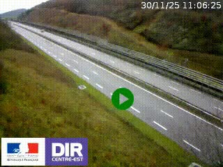 <h2>Webcam au niveau du col de Bois Clair à hauteur de Cluny sur la N79. Vue orientée vers Mâcon</h2>
