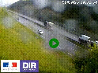<h2>Webcam au niveau du col de Bois Clair à hauteur de Cluny sur la N79. Vue orientée vers Mâcon</h2>