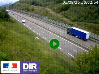 <h2>Webcam au niveau du col de Bois Clair à hauteur de Cluny sur la N79. Vue orientée vers Mâcon</h2>