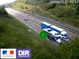 <h2>Webcam au niveau du col de Bois Clair à hauteur de Cluny sur la N79. Vue orientée vers Mâcon</h2>