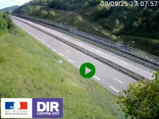 <h2>Webcam au niveau du col de Bois Clair à hauteur de Cluny sur la N79. Vue orientée vers Mâcon</h2>