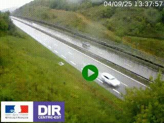 <h2>Webcam au niveau du col de Bois Clair à hauteur de Cluny sur la N79. Vue orientée vers Mâcon</h2>