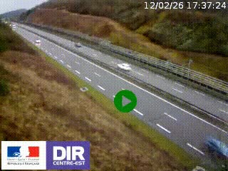 <h2>Webcam au niveau du col de Bois Clair à hauteur de Cluny sur la N79. Vue orientée vers Mâcon</h2>