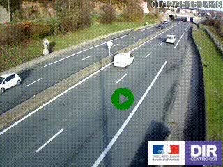 Caméra autoroutière sur l'A47 à hauteur de Givors, a proximité de Lyon. La webcam est orientée vers Lyon