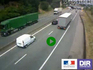 Caméra autoroutière sur l'A47 à hauteur de Givors, a proximité de Lyon. La webcam est orientée vers Lyon