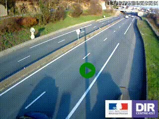 Caméra autoroutière sur l'A47 à hauteur de Givors, a proximité de Lyon. La webcam est orientée vers Lyon