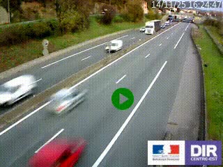 Caméra autoroutière sur l'A47 à hauteur de Givors, a proximité de Lyon. La webcam est orientée vers Lyon