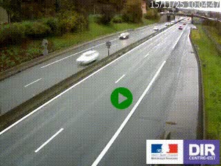 Caméra autoroutière sur l'A47 à hauteur de Givors, a proximité de Lyon. La webcam est orientée vers Lyon