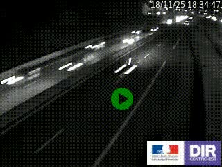 Caméra autoroutière sur l'A47 à hauteur de Givors, a proximité de Lyon. La webcam est orientée vers Lyon
