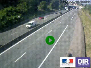 Caméra autoroutière sur l'A47 à hauteur de Givors, a proximité de Lyon. La webcam est orientée vers Lyon