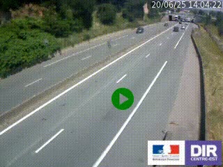 Caméra autoroutière sur l'A47 à hauteur de Givors, a proximité de Lyon. La webcam est orientée vers Lyon