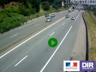 Caméra autoroutière sur l'A47 à hauteur de Givors, a proximité de Lyon. La webcam est orientée vers Lyon