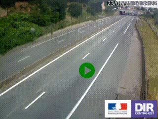 Caméra autoroutière sur l'A47 à hauteur de Givors, a proximité de Lyon. La webcam est orientée vers Lyon