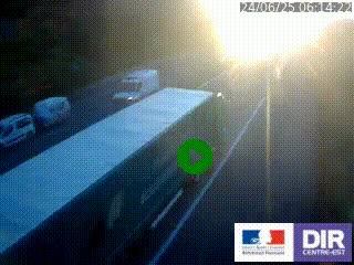 Caméra autoroutière sur l'A47 à hauteur de Givors, a proximité de Lyon. La webcam est orientée vers Lyon