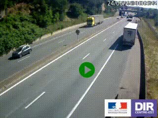Caméra autoroutière sur l'A47 à hauteur de Givors, a proximité de Lyon. La webcam est orientée vers Lyon