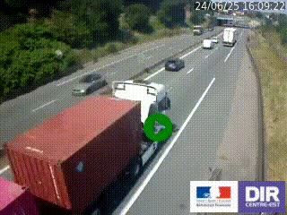 Caméra autoroutière sur l'A47 à hauteur de Givors, a proximité de Lyon. La webcam est orientée vers Lyon