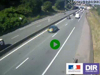 Caméra autoroutière sur l'A47 à hauteur de Givors, a proximité de Lyon. La webcam est orientée vers Lyon