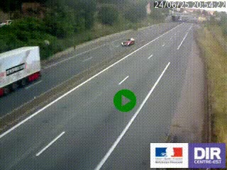 Caméra autoroutière sur l'A47 à hauteur de Givors, a proximité de Lyon. La webcam est orientée vers Lyon
