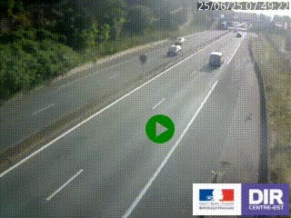 Caméra autoroutière sur l'A47 à hauteur de Givors, a proximité de Lyon. La webcam est orientée vers Lyon