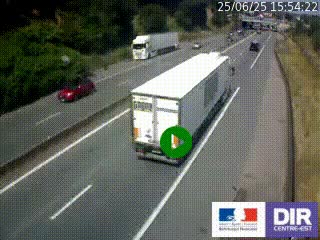 Caméra autoroutière sur l'A47 à hauteur de Givors, a proximité de Lyon. La webcam est orientée vers Lyon