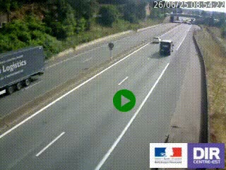 Caméra autoroutière sur l'A47 à hauteur de Givors, a proximité de Lyon. La webcam est orientée vers Lyon