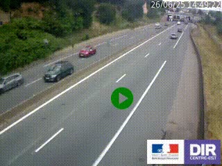 Caméra autoroutière sur l'A47 à hauteur de Givors, a proximité de Lyon. La webcam est orientée vers Lyon