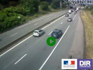 Caméra autoroutière sur l'A47 à hauteur de Givors, a proximité de Lyon. La webcam est orientée vers Lyon