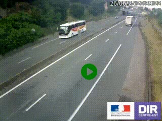 Caméra autoroutière sur l'A47 à hauteur de Givors, a proximité de Lyon. La webcam est orientée vers Lyon