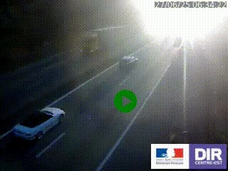 Caméra autoroutière sur l'A47 à hauteur de Givors, a proximité de Lyon. La webcam est orientée vers Lyon