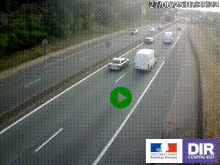 Caméra autoroutière sur l'A47 à hauteur de Givors, a proximité de Lyon. La webcam est orientée vers Lyon