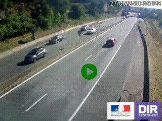 Caméra autoroutière sur l'A47 à hauteur de Givors, a proximité de Lyon. La webcam est orientée vers Lyon
