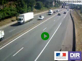 Caméra autoroutière sur l'A47 à hauteur de Givors, a proximité de Lyon. La webcam est orientée vers Lyon