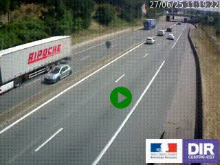 Caméra autoroutière sur l'A47 à hauteur de Givors, a proximité de Lyon. La webcam est orientée vers Lyon