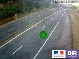 Caméra autoroutière sur l'A47 à hauteur de Givors, a proximité de Lyon. La webcam est orientée vers Lyon