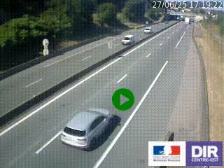 Caméra autoroutière sur l'A47 à hauteur de Givors, a proximité de Lyon. La webcam est orientée vers Lyon