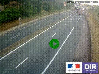 Caméra autoroutière sur l'A47 à hauteur de Givors, a proximité de Lyon. La webcam est orientée vers Lyon