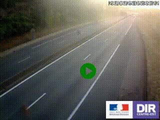Caméra autoroutière sur l'A47 à hauteur de Givors, a proximité de Lyon. La webcam est orientée vers Lyon