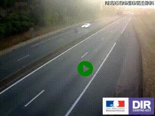 Caméra autoroutière sur l'A47 à hauteur de Givors, a proximité de Lyon. La webcam est orientée vers Lyon