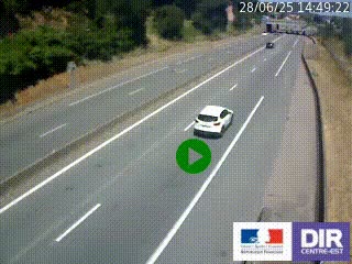 Caméra autoroutière sur l'A47 à hauteur de Givors, a proximité de Lyon. La webcam est orientée vers Lyon