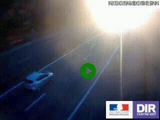 Caméra autoroutière sur l'A47 à hauteur de Givors, a proximité de Lyon. La webcam est orientée vers Lyon