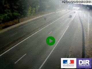 Caméra autoroutière sur l'A47 à hauteur de Givors, a proximité de Lyon. La webcam est orientée vers Lyon