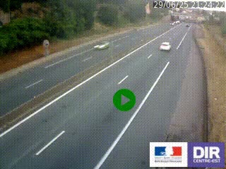 Caméra autoroutière sur l'A47 à hauteur de Givors, a proximité de Lyon. La webcam est orientée vers Lyon