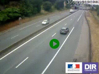Caméra autoroutière sur l'A47 à hauteur de Givors, a proximité de Lyon. La webcam est orientée vers Lyon