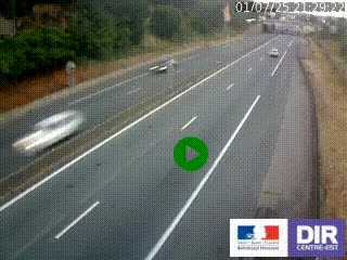 Caméra autoroutière sur l'A47 à hauteur de Givors, a proximité de Lyon. La webcam est orientée vers Lyon