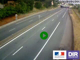 Caméra autoroutière sur l'A47 à hauteur de Givors, a proximité de Lyon. La webcam est orientée vers Lyon