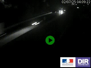 Caméra autoroutière sur l'A47 à hauteur de Givors, a proximité de Lyon. La webcam est orientée vers Lyon