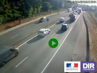 Caméra autoroutière sur l'A47 à hauteur de Givors, a proximité de Lyon. La webcam est orientée vers Lyon