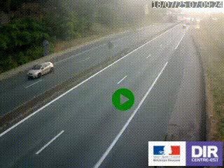 Caméra autoroutière sur l'A47 à hauteur de Givors, a proximité de Lyon. La webcam est orientée vers Lyon